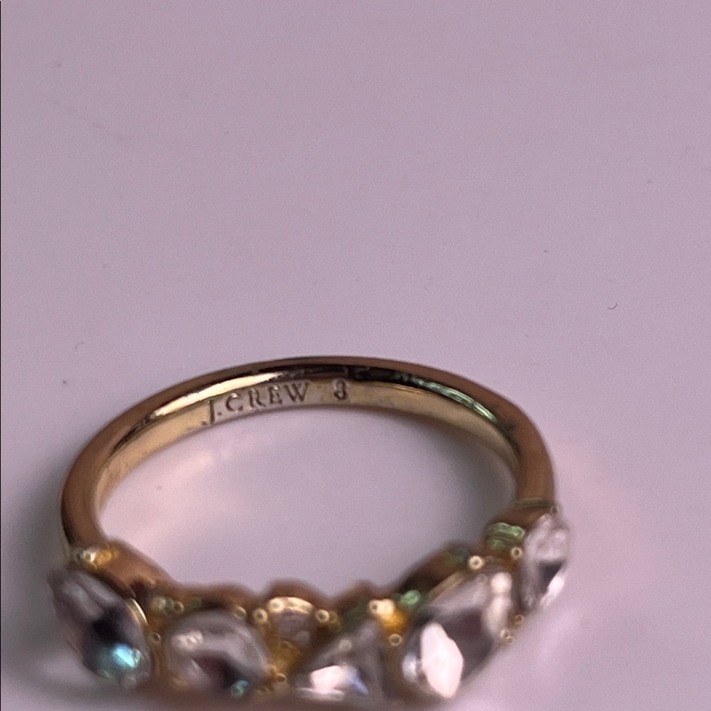 J. Crew Multi Rhinestone ring Size 8 - Picture 8 of 9